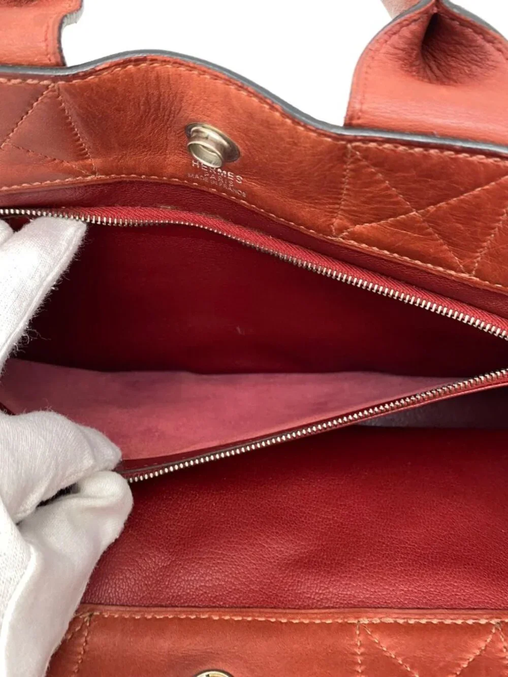Hermes Handbag Fourre Tout PM Half Leather Tote Travel Business - Picture 8 of 12
